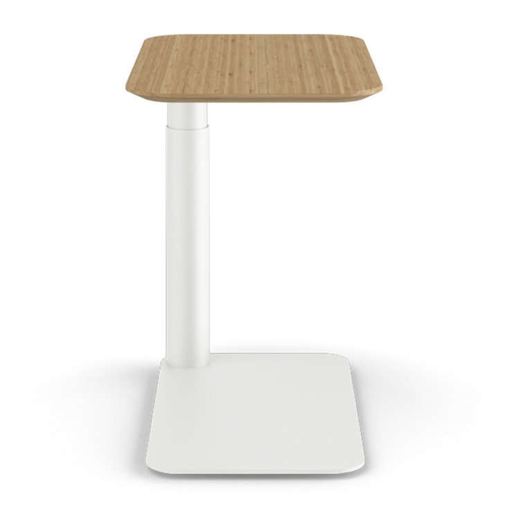 Micro flottant avec base en nuage et plateau en bambou, Naturel / Blanc