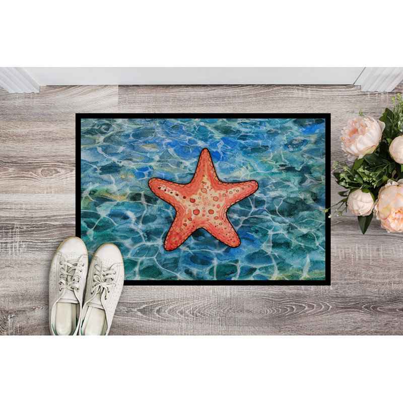 Tapis pour porte d’extérieur anti-dérapant starfish, L 36 po x L 24 po