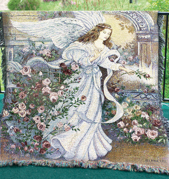 Jeté de tapisserie manuel Angel of Love - 50 po x 60 po