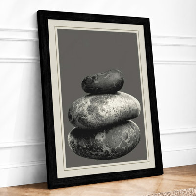 Stacked Stones Minimalist - Framed Print