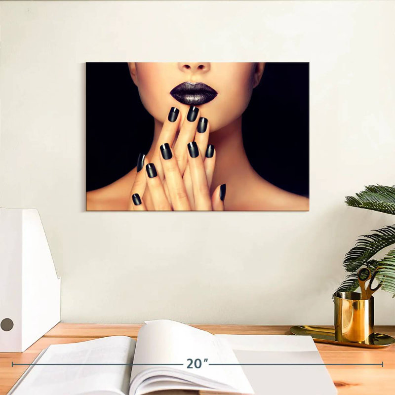 Shuttleworth Black Lips And Nails, 8" H x 12" W