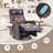 24.8" Wide Modern Manual Swivel Rocking Small Recliner Chair With 8-Point Massage Heating & Side Storage Pocket-1306071491
