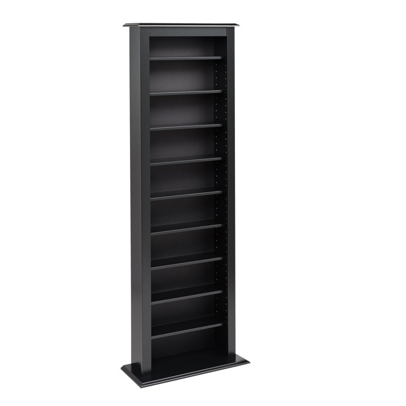 Lark Manor Slim Barrister Media DVD,CD,Games Storage Rack,(Black ...