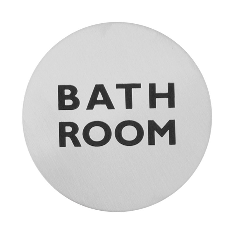 Sula Bathroom Sign in Brushed