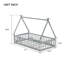 Lit simple en forme de tente, lit tipi avec garde-corps, lattes et porte-82902708