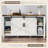 Dreavyn 60" Sliding Barn Door Sideboard with Drawers, White/Brown-886192595