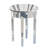 Roddey Glass Mirrored End Table