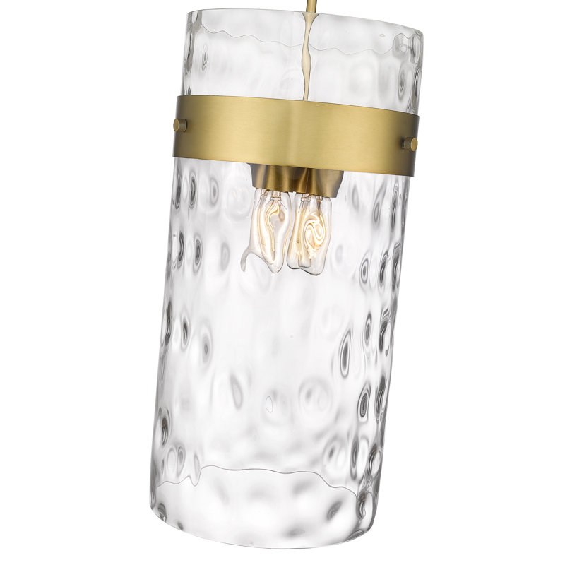 Luminaire suspendu 4 lumières Aultman, Laiton frotté