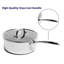 Lexi Home Modern Kitchen Basics Casserole antiadhésive en acier inoxydable avec couvercle