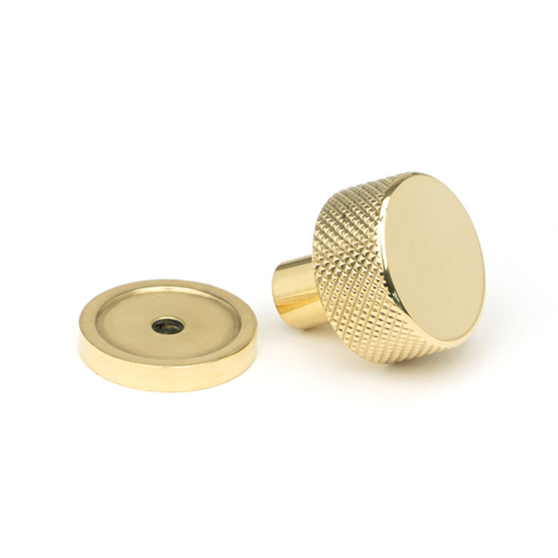 Round Knob, 2.5 cm, Polished Brass