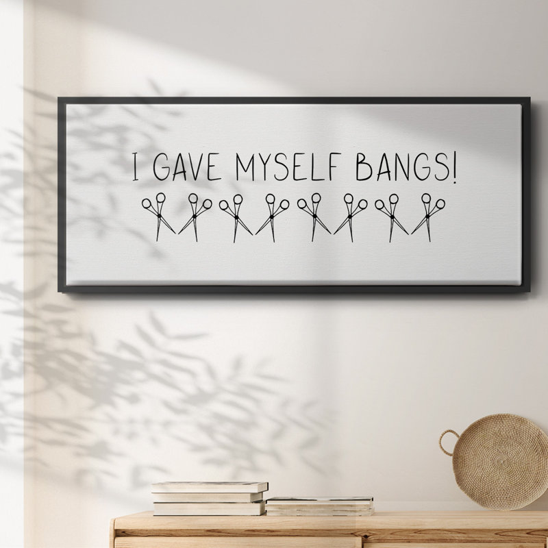 «I Gave Itself Bangs!» - Toile encadrée, H 24 po x l 60 po