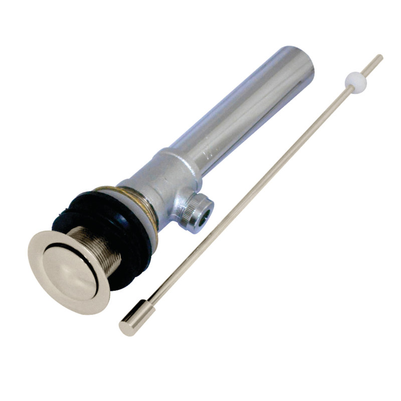Kingston Brass Concord Brass Pop-Up Bathroom Sink Drain without Overflow, 22 Gauge, Polished Nickel