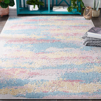 Tapis intérieur / extérieur abstrait Clerkin Performance