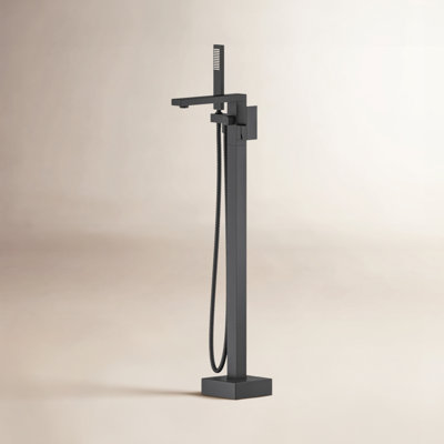 Cube Freestanding Tub Faucet with Diverter