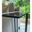 Alward Glass Top C Table End Table