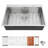 33 Inch Drop-in Kitchen Sink - Single Bowl 16 Gauge Stainless Steel Ledge Workstation for Efficient Meal Prep and Cleanup