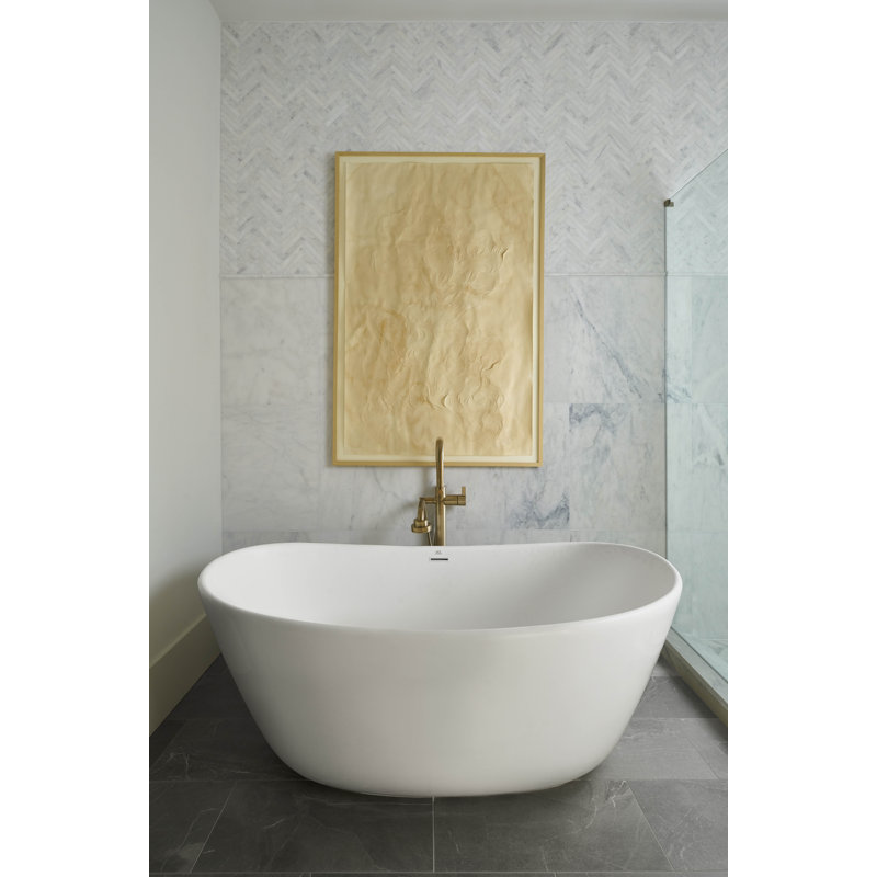 Marquis 70'' L Soaking Bathtub, Polished White