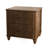 Fluted Nightstand, 21.65" Wide Side Table With 3 Drawers, Mid Century Modern Wood Nightstand With Metal Handle, Wooden Bedside End Table For Bedroom, Living Room, Closet, Walnut-1298685954