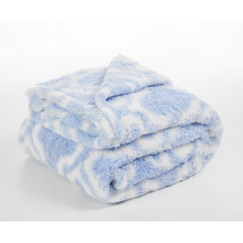 Plain Weave / Muslin Throw Blanket, Blue