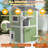 Insulated Outdoor Cat House, Weatherproof 2-Story Feral Shelter with Escape Doors, Green