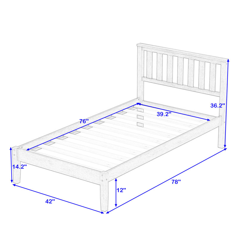 Lit plateforme Ehitan par Harriet Bee, Noyer