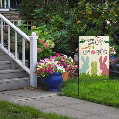 Valentine Day Garden Flag  Patricks Day Garden Flag Easter Garden Flags 3 Pack Outdoor Decorations For Seasonal Home Yard Spring