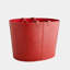 Oversized Oval Leather Basket-Deep Red-2040749429