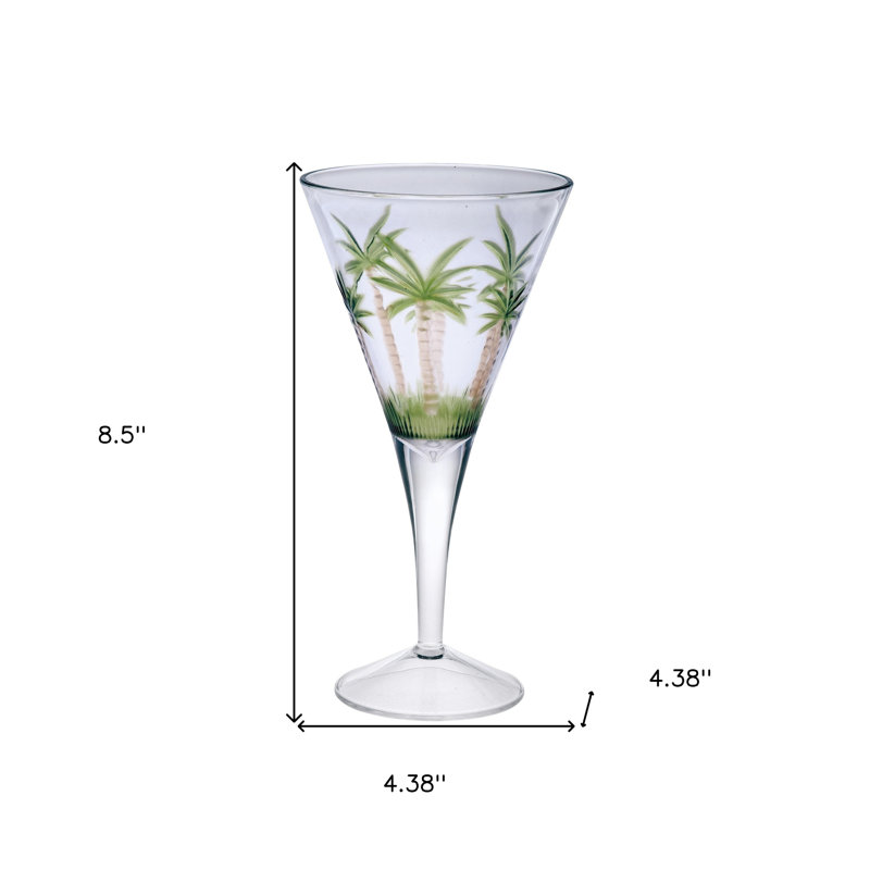 Ensemble de quatre verres à vin tout usage en acrylique