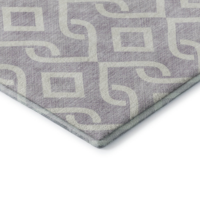 Premium Machine Washable Cerrito Lavender Rug, Rectangle 3' x 5'