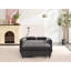 Fauteuil-lit Space en cuir gris foncé