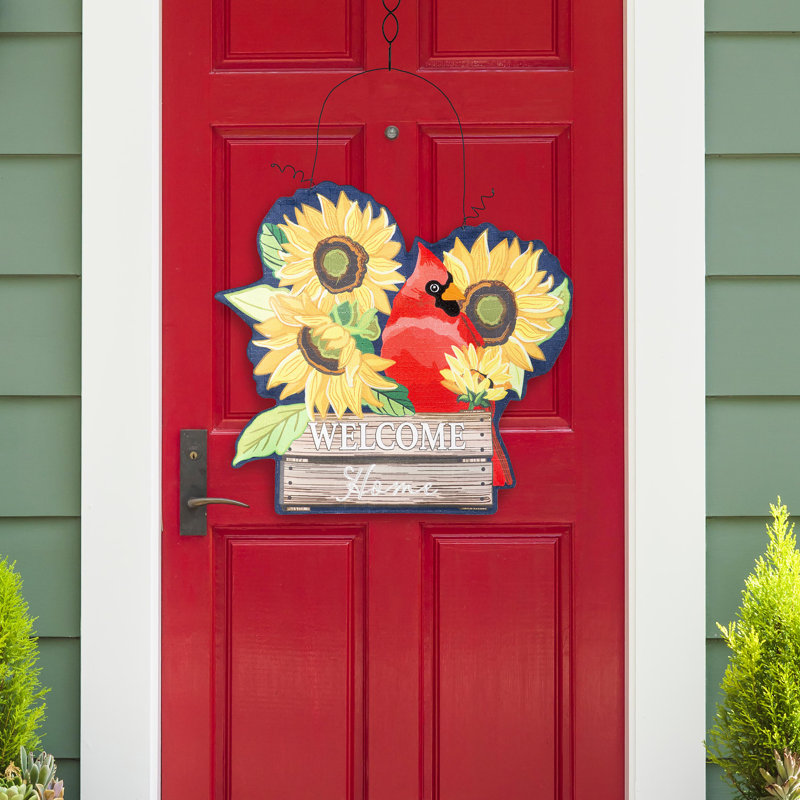 Décoration de porte Cornier Hydrangea Cardinal / Sunflower Cardinal