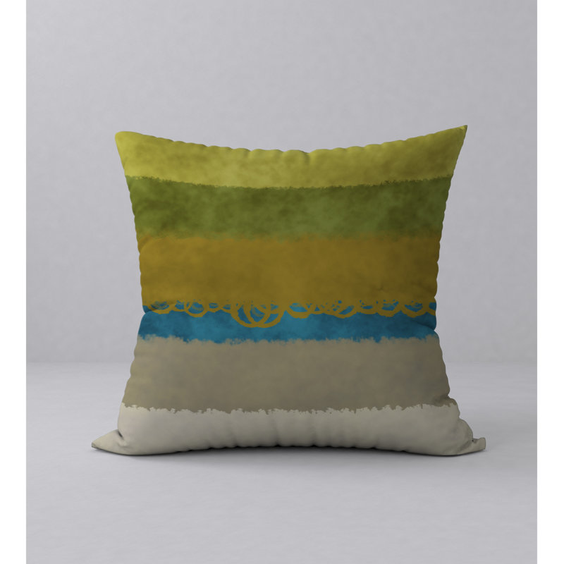 Abstract Throw Pillow, 18" H x 18" W