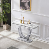 Bruneta 46.85'' Marble Top Console Table