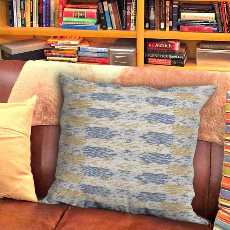 Geometric Outdoor Reversible Throw Pillow, 16" x 16"