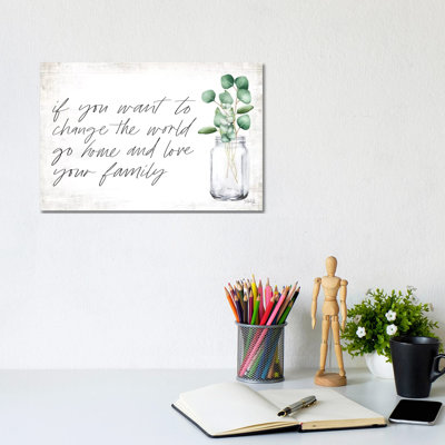 Love Your Family by Marla Rae - Wrapped Canvas Print