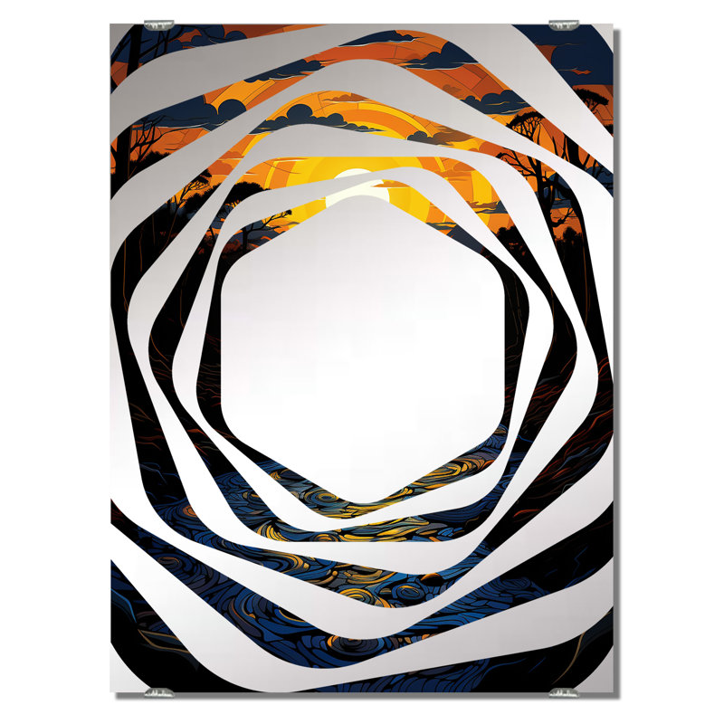 Grand miroir mural Adderley - Jungle, 32 po x 24 po