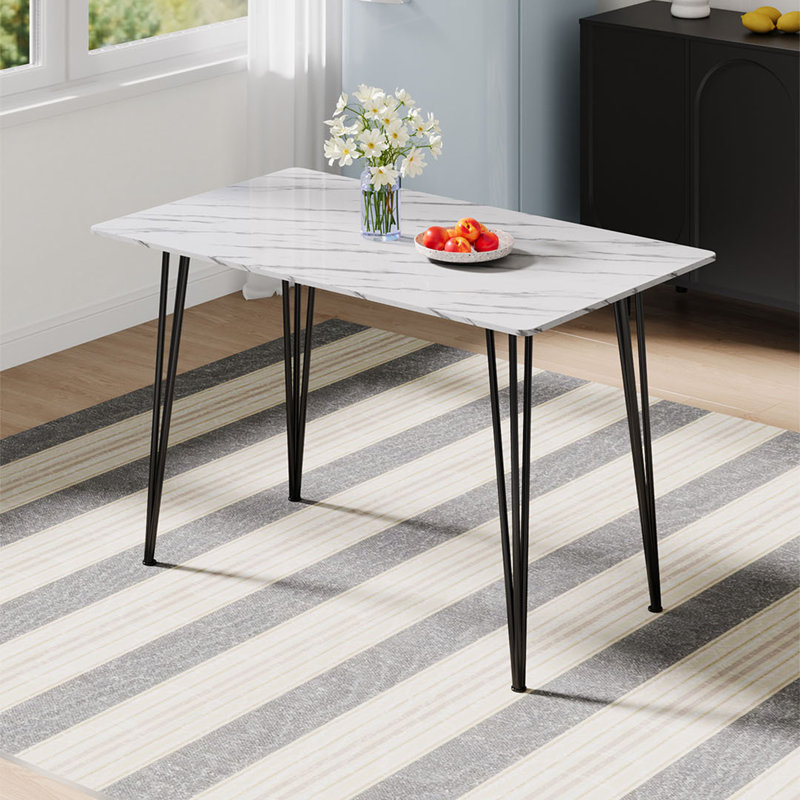 Metal Base Dining Table