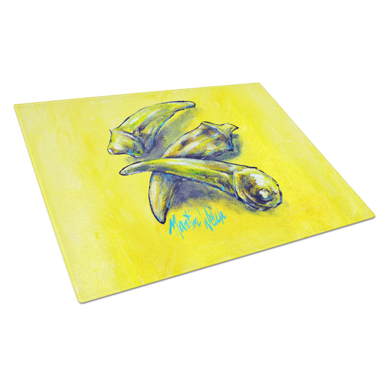 Three to Get Ready Okra Glass Cutting Board