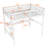 Metal Loft Bed With Charging Station And LED Lights And Built-In Desk-257613330