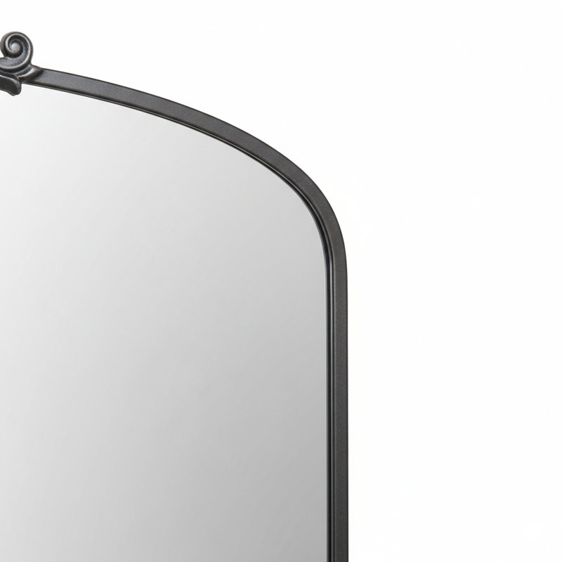 Full Length Mirror 36X66 Inch Vintage Ornate Arched Floor Mirror Metal Framed Mirror Dressing Mirror Oversized Wall Mirror, For Entryway, Living Room, Bedroom, Clothing Shop,  Antique Silver