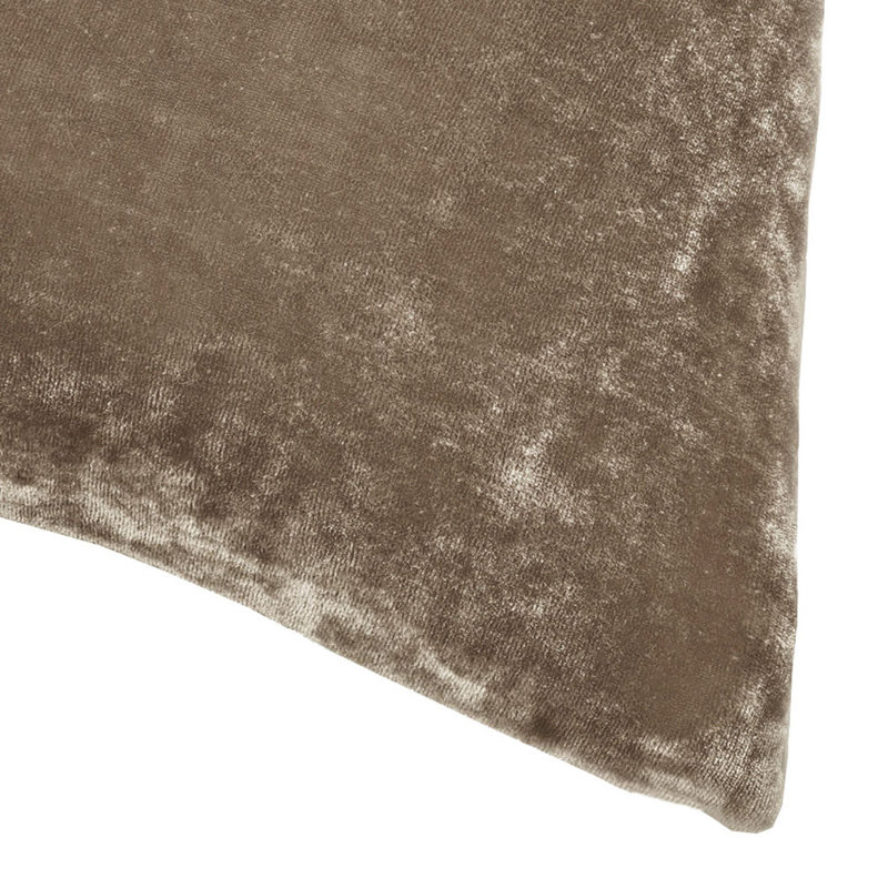 Silk Velvet Pillows Square Pillow Cover & Insert, Natural