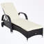 Chaise longue avec roulettes et coussin moelleux-2024235417