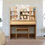 Ensemble de coiffeuse avec tabouret et tiroirs-2083476439