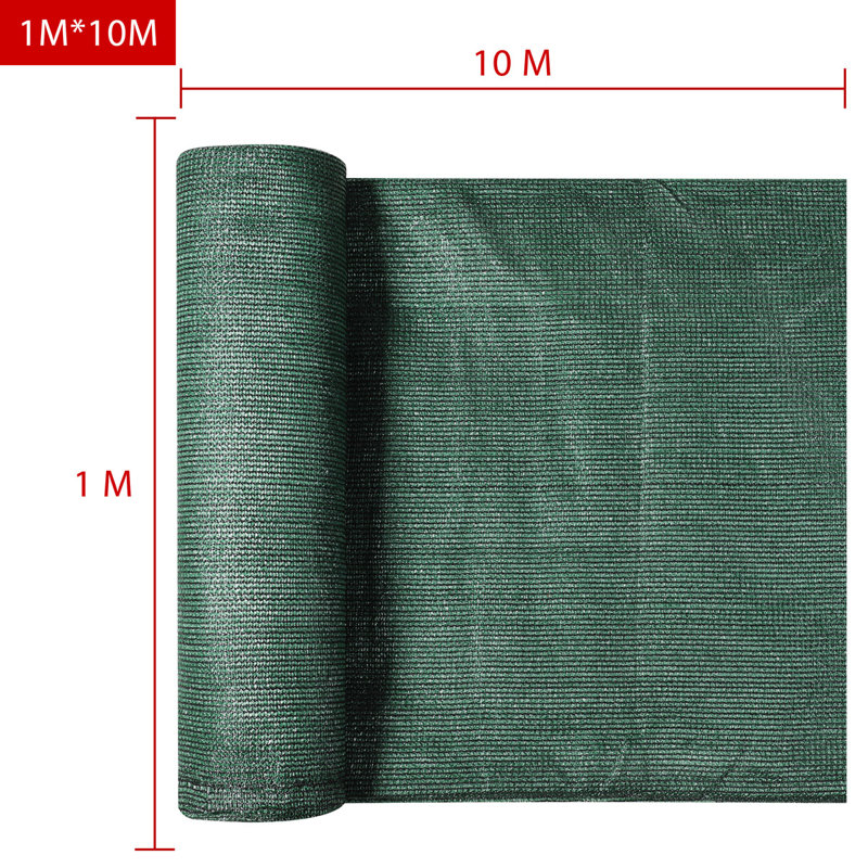 Balcony privacy screen, 1.0 x 10m, anthracite, Green, 100cm H x 1000cm W x 1cm D