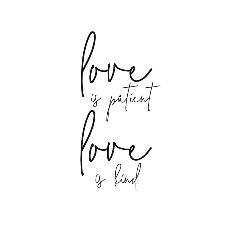 «Love patient and Kind 2», H 36 po x l 24 po