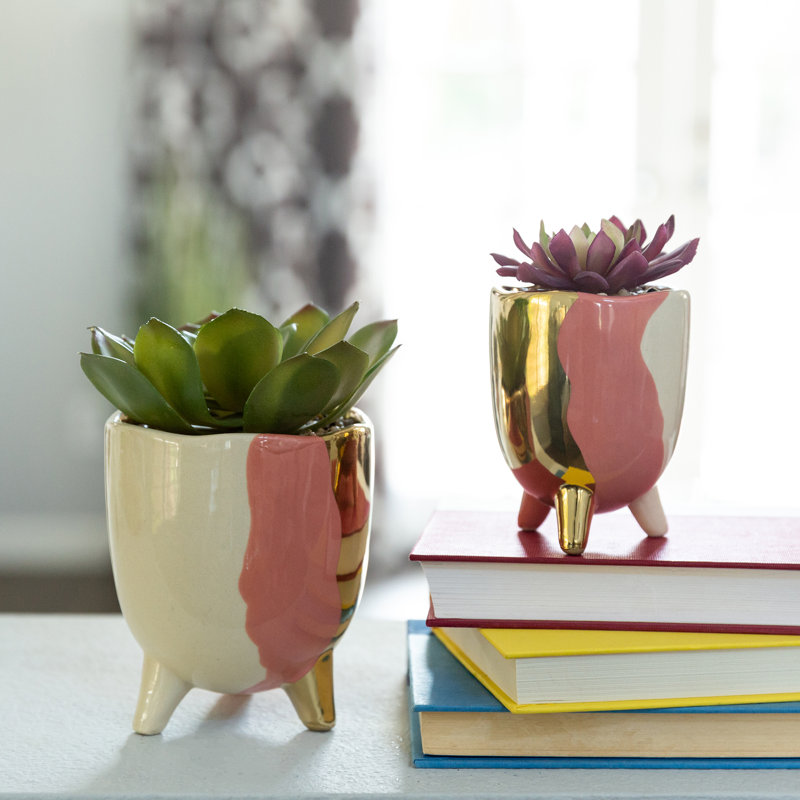 Lytle Handmade Ceramic Pot Planter, Blush