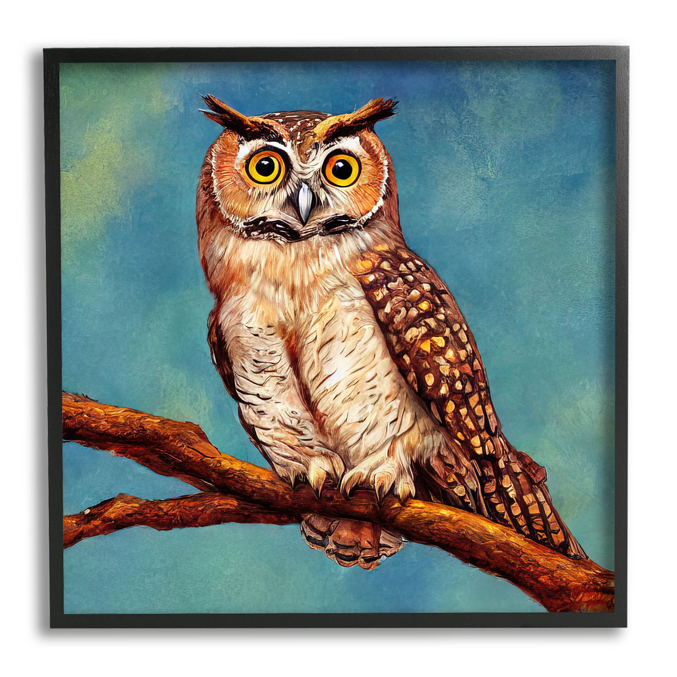 Stupell Industries Detailed Owl Painting Nature Giclee Art By