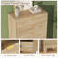 Commode 5 tiroirs pour la chambre à coucher, commode cannelée haute de 47 po avec poignée en métal, meuble télé en bois moderne, rangement pour le vestibule, le vestibule, chêne-123764790