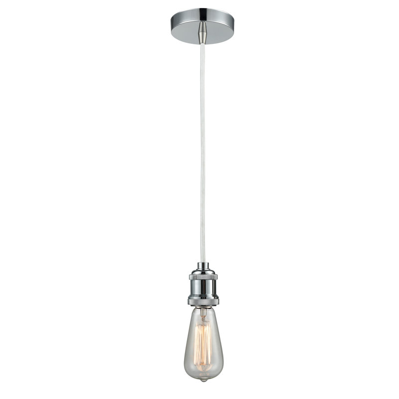 Waterville 1 - Light Single Pendant, Polished Chrome/White