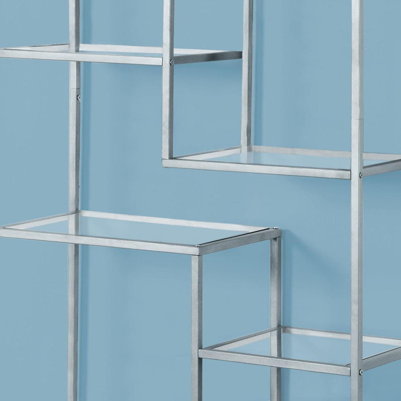 Tablettes de rangement ouvertes, Argent argent